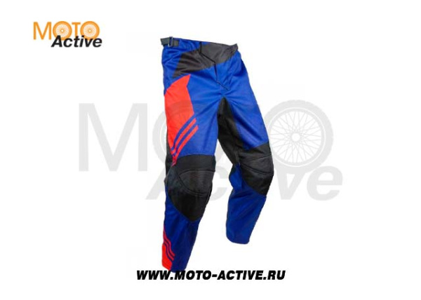 Брюки для мотокросса ATAKI Rampage синие/красные